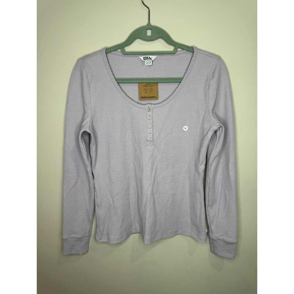 Eddie Bauer Women's Infinity Thermal Henley NWT Wisteria sz M